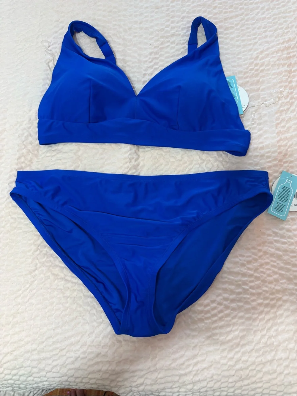 NWT Classic Royal Blue Two-Piece Bikini Set - Sol Borne Great Deal